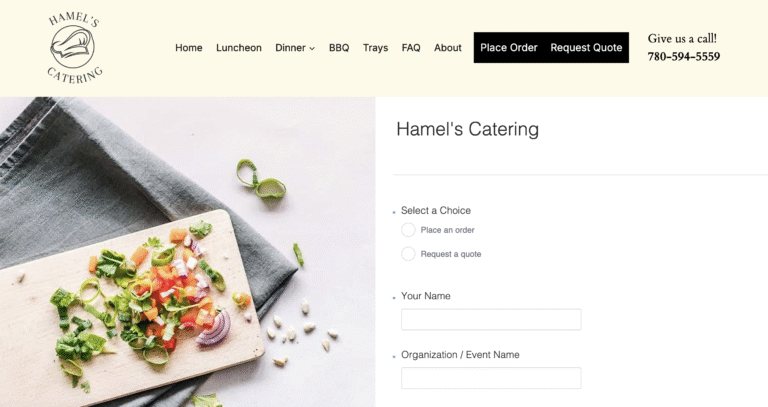 Hamel's Catering - Place Order